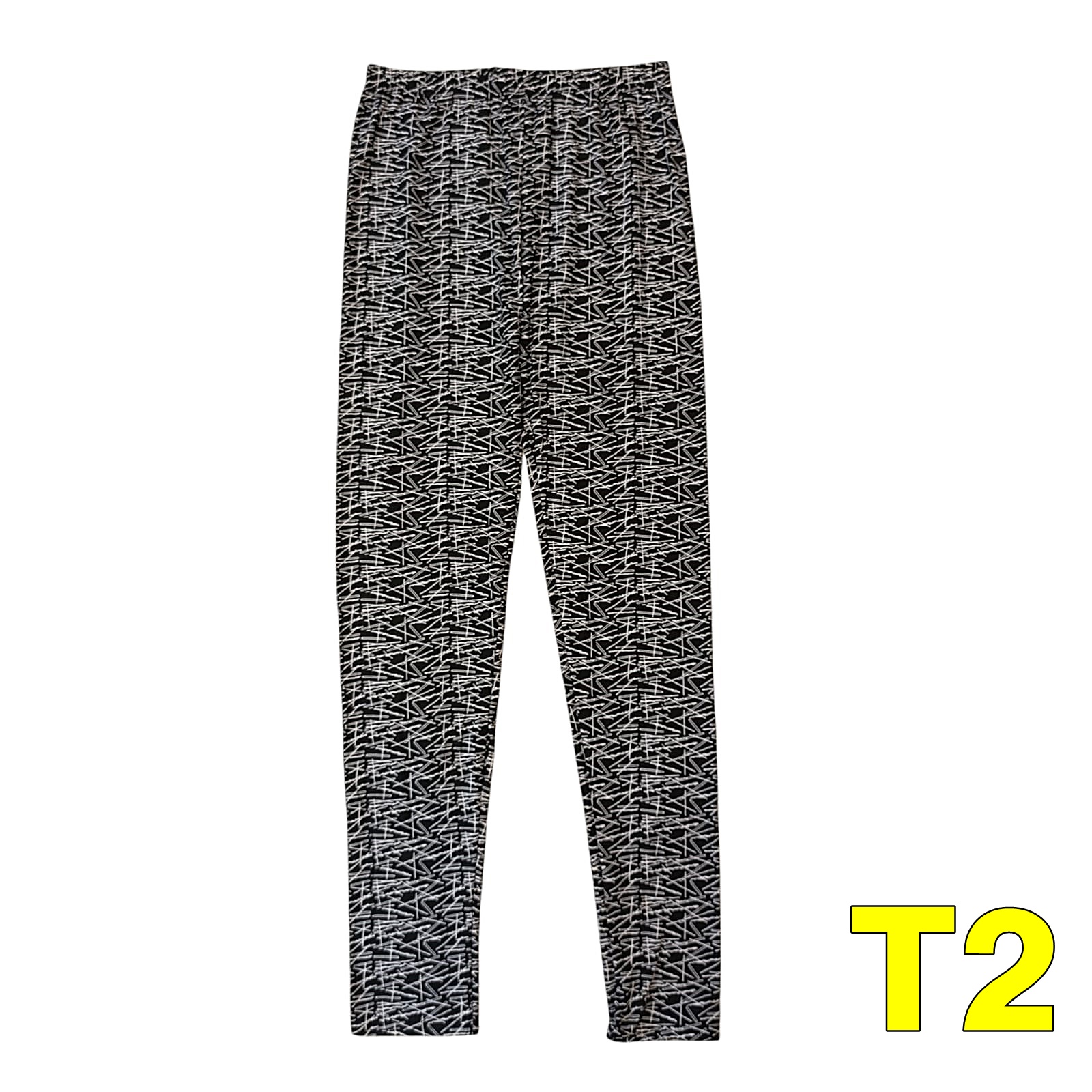 crno bijele tajice geometrijski uzorak moderne leggings